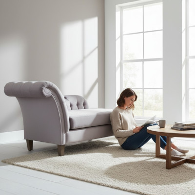 Chaiselongue chesterfield Sofá de chaise longue Liege Chaise Club Relax