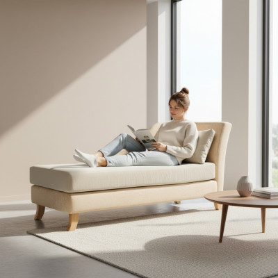 Chaiselongue Chaiselongues Sofá Tela Tumbona Sillón Club Relax Textil