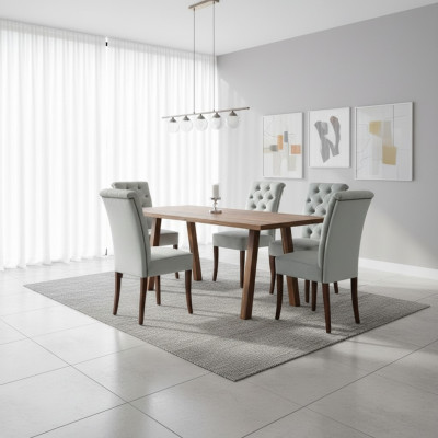 Mesa Mesa de comedor moderna Diseño de madera Mesa de madera Mesas de estar Comedor