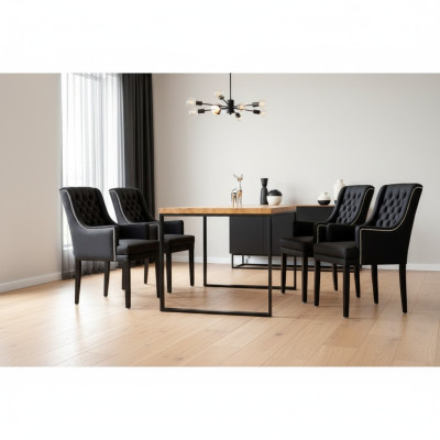 Mesa Mesa de comedor Cocinas Mesa extensible de madera moderna de madera.
