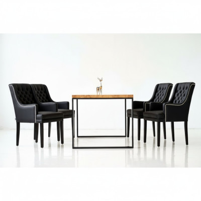 Mesa Mesa de comedor Cocinas Mesa extensible de madera moderna de madera.