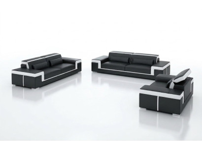 Diseño de sofá de cuero sofá tapizado sofás de tres plazas en el salón asiento nuevo