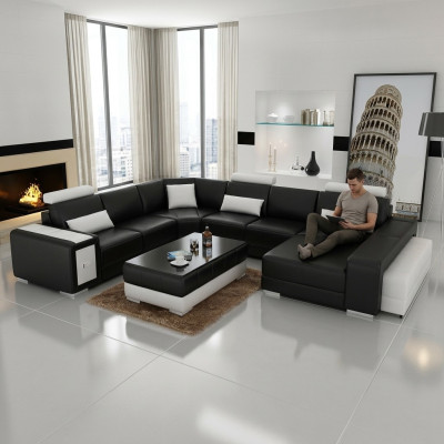 Gran sofá de esquina de diseño tapizado, conjunto de sofás de esquina, sofá, conjunto de muebles de salón con USB nuevo.
