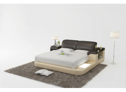 Lujo doble cama de agua multifuncional con acolchado de cama de agua 200x200 + USB