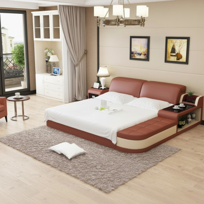 Conjunto de sala de estar sofá de cuero juego de sillones tapizados 3+2+2 sofá