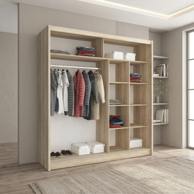 Mueble de estantería versátil, estantes decorativos para almacenamiento, armarios de 200 cm.