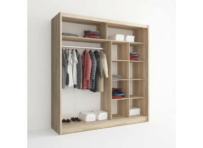 Mueble de estantería versátil, estantes decorativos para almacenamiento, armarios de 200 cm.