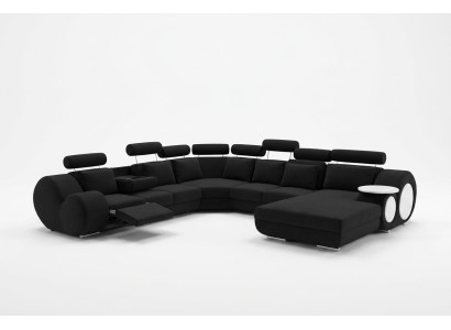 Sofá Diseñador Sofá de Esquina Forma de U con USB Acolchado Juego de Muebles de Salón Sofás