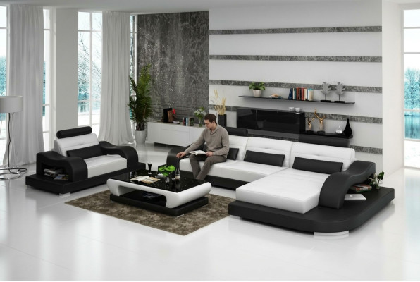Vitrinas modernas de madera Mueble moderno Armario de comedor Vitrina de pie Estante