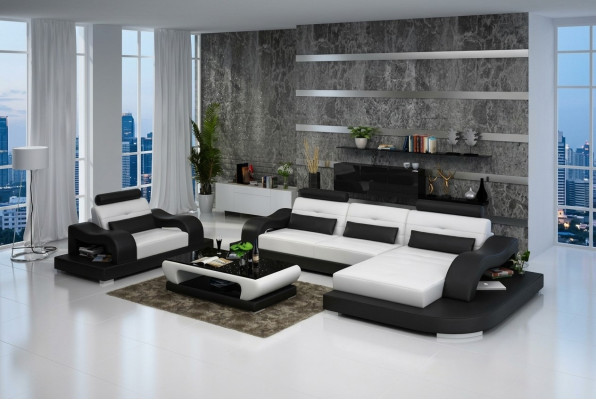 Vitrinas modernas de madera Mueble moderno Armario de comedor Vitrina de pie Estante