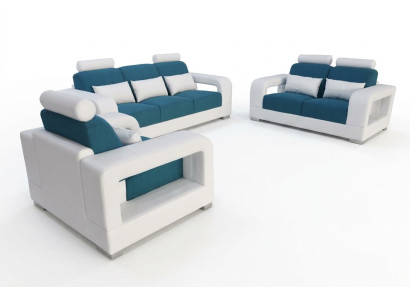 Sofá Sofá Acolchado Conjunto de muebles de asiento Sofá Juego de sala 3+2+1 Sofás con USB