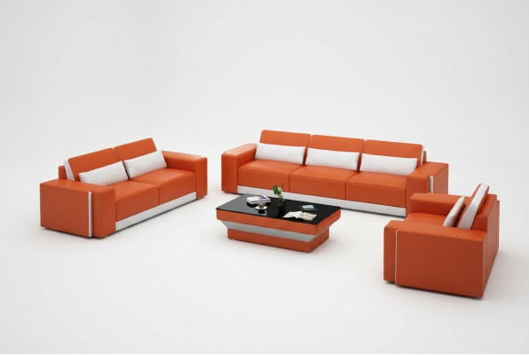 Sofá de cuero con USB, sofá esquinero, conjunto de sofás, sofá conjunto de diseño moderno.