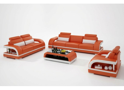 Sofá de diseño de cuero con conjunto de USB 3+2+1 sofá conjunto sofá sofás