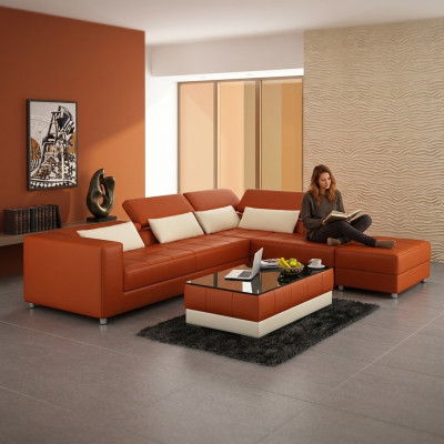 Diseño moderno se encuentra con comodidad. Sofá en forma de L moderno para tu sala de estar.