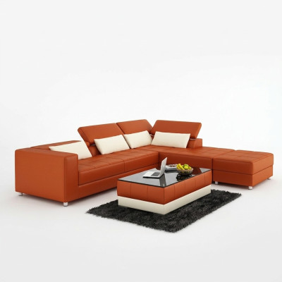 Diseño moderno se encuentra con comodidad. Sofá en forma de L moderno para tu sala de estar.