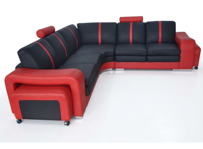 Diseño de sofá esquinero con puerto USB, cojines acolchados, juego de asientos, muebles modernos, sofás nuevos.