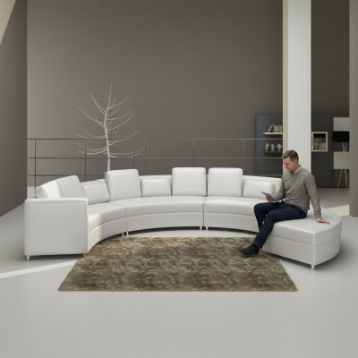 Sofá de cuero Sofá de salón Sofá en forma de L Sofá rinconera Conjunto de esquina Diseño de sofá moderno USB A1102