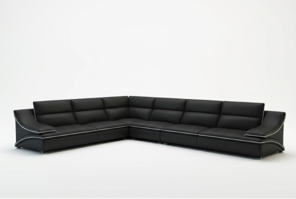 Sofá de cuero Sofá conjunto de esquina salón sofá esquina juego de muebles Diseño moderno Sofá USB A1160