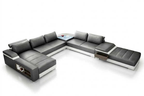 Moderno aparador de madera con cajones cómodos de 154 cm de ancho, grande, para salón.