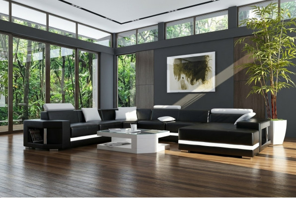 Descubre la elegancia moderna y el estilo sofisticado del sofá en forma de U para tu sala de estar.