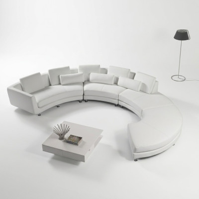 Sofá esquinero moderno sofá redondo esquinero sofá esquinero redondo conjunto de sillón de cuero sofá + USB