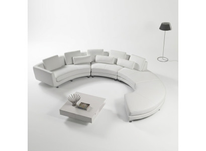 Sofá esquinero moderno sofá redondo esquinero sofá esquinero redondo conjunto de sillón de cuero sofá + USB