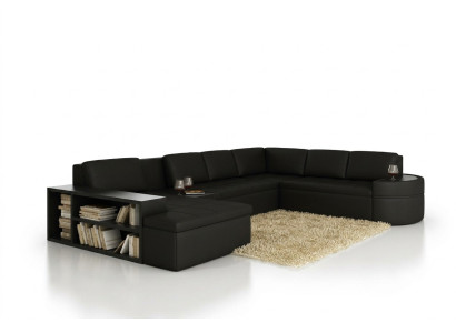 Sofá de esquina moderno + sofá USB tapizado en cuero diseño de sofá conjunto de muebles de salón nuevo