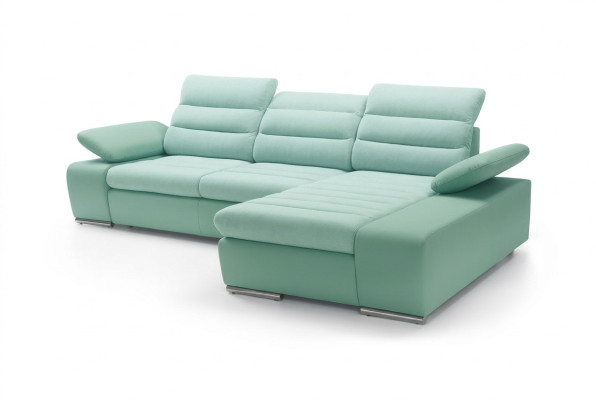 Diseño de sofá esquinero sofá cama de cuero textil tapizado sofás multifunción caja