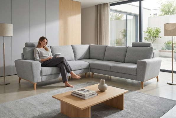 Sofá Sofás Acolchados Asiento Paisaje de vida sofá Sofás de diseño Sofás Conjunto Forma en L