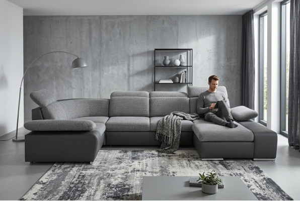 Sofá esquinero en forma de U Sofá conjunto de sofás sofá con función de cama Diseño