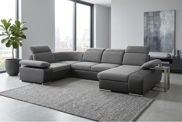 Sofá esquinero en forma de U Sofá conjunto de sofás sofá con función de cama Diseño