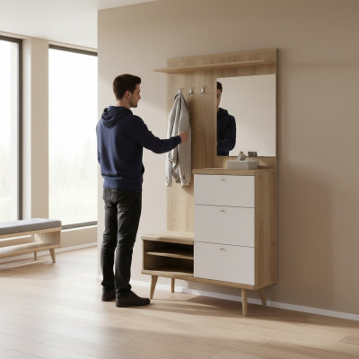 Garderobe Conjunto de perchero Vestíbulo Conjunto de perchas Almacenamiento