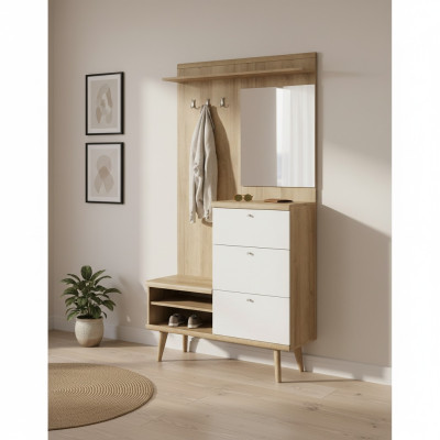 Garderobe Conjunto de perchero Vestíbulo Conjunto de perchas Almacenamiento