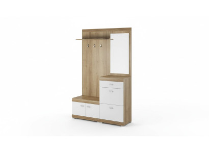 Garderobe Set de perchero Pasillo Conjunto de recibidor Almacenamiento Armario Puerta Nuevo