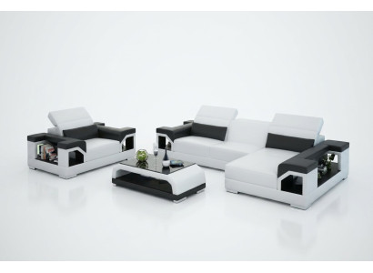 Sofá de cuero Sofá moderno conjunto de sofás sofá de esquina sillón con USB