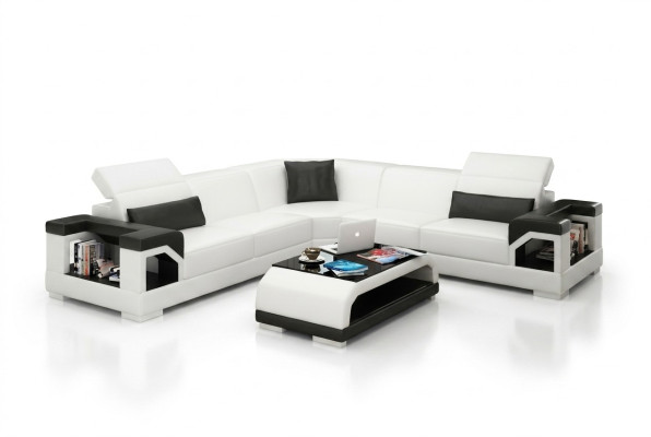 Sofá de cuero sofá conjunto de estar del sofá rinconero sofá esquina conjunto de estar diseño moderno sofá con USB