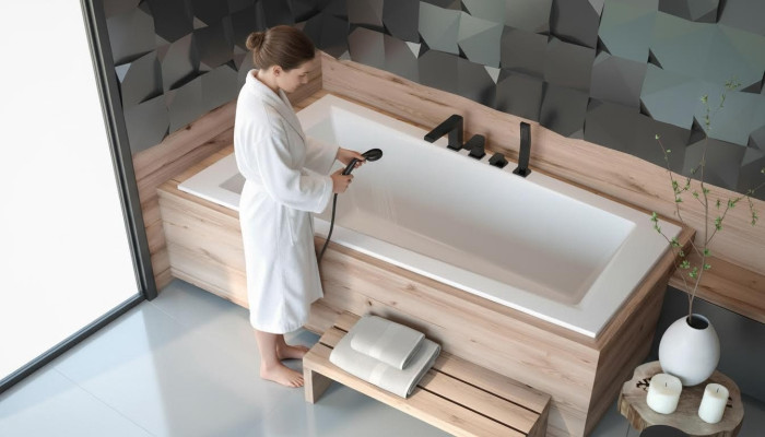 Bañera de esquina Bañera de esquina Baño Bañera empotrada Acrílico Diseño