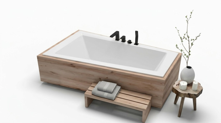 Bañera de esquina Bañera de esquina Baño Bañera empotrada Acrílico Diseño