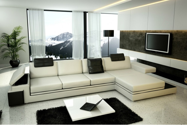 Comodidad en perfección. El precioso sofá de esquina para tu sala de estar moderna.