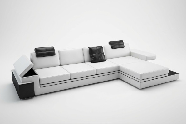 Comodidad en perfección. El precioso sofá de esquina para tu sala de estar moderna.