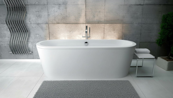 Bañera ovalada de acrílico exclusiva, bañeras de diseño independiente nuevas para el baño.