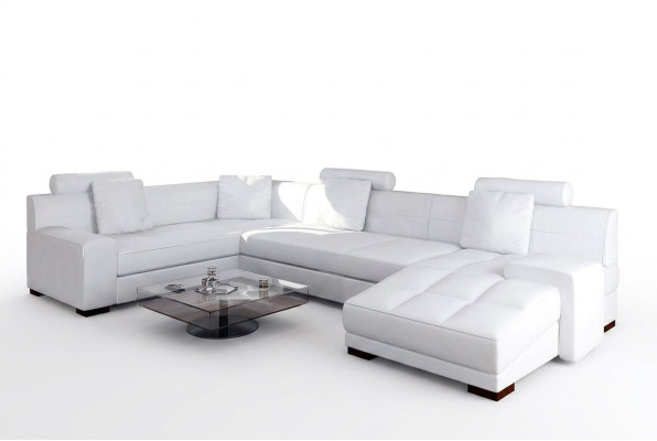 Sofá de cuero con USB, conjunto de sala de estar, sofá de esquina, conjunto de sofás de esquina, diseño de sofá moderno A1111.