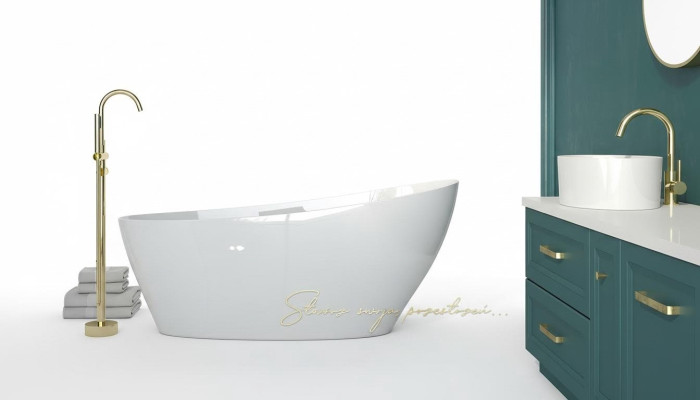 Exclusiva bañera independiente de acrílico Baño Ducha Diseño decorativo de desagüe