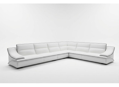 Sofá esquinero con USB, sofá, sofá de salón, esquina, conjunto de cuero y textil.