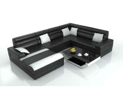 Sofá esquinero con USB, XXL sofá de salón, conjunto de muebles tapizados, sofá esquinero en forma de U.