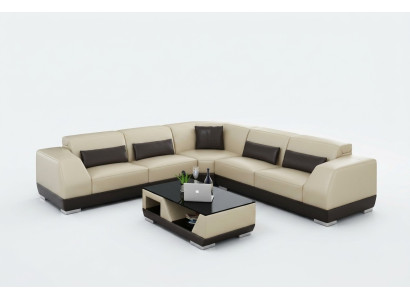 Sofá de cuero con USB conjunto de sala de estar sofá de esquina diseño de sofá moderno G8024B