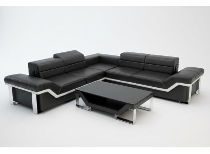 Sofá de cuero USB, conjunto de estar de esquina del sofá de esquina, sofá de diseño K5007B nuevo