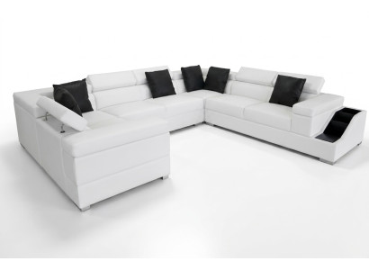 Sofá de cuero con puerto USB, sofá de esquina para la sala de estar, sofá esquinero, juego de sofás, sofá de diseño, sofá nuevo.