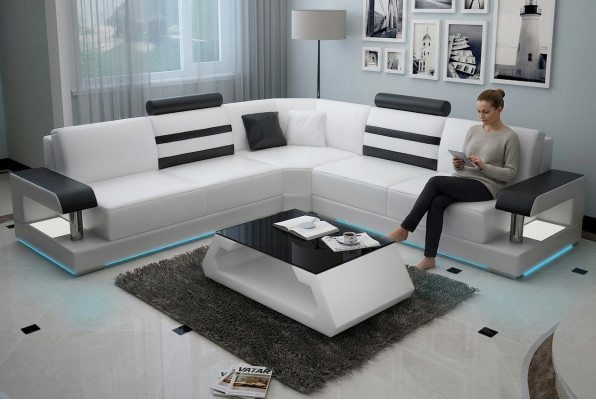 Conjunto de salón de cuero, set de sofás, sofá, conjunto de sofás 3+2+1 con USB