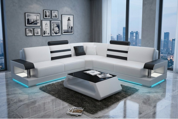 Conjunto de salón de cuero, set de sofás, sofá, conjunto de sofás 3+2+1 con USB